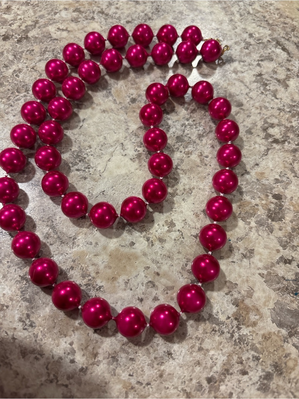 Fuchsia Beaded Necklace - Women's Statement Jewelry